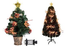 2-6FT Fibre Optic Christmas