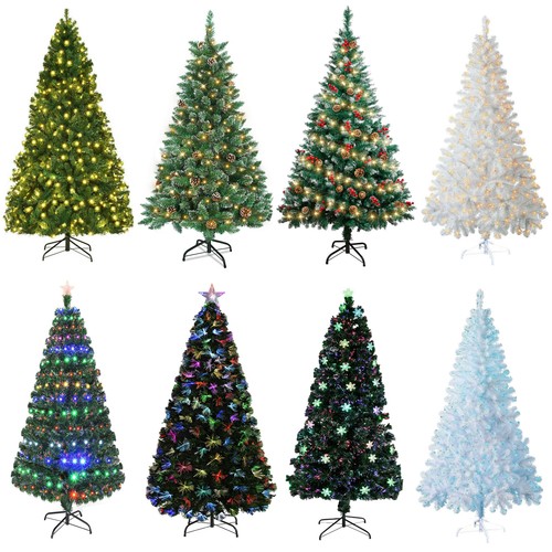 Christmas tree with lights - christmas,