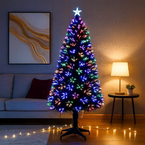 Prelit christmas tree fibre - tree,